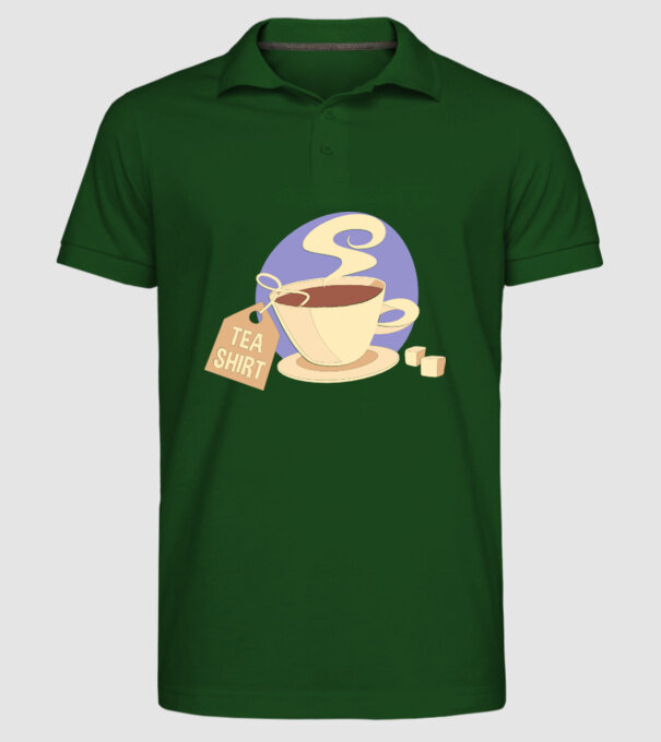 Teashirt model verde închis pe tricou