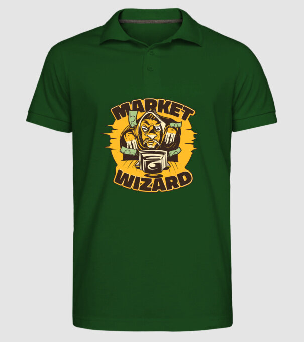 Guru al pieței bursiere model verde închis pe tricou