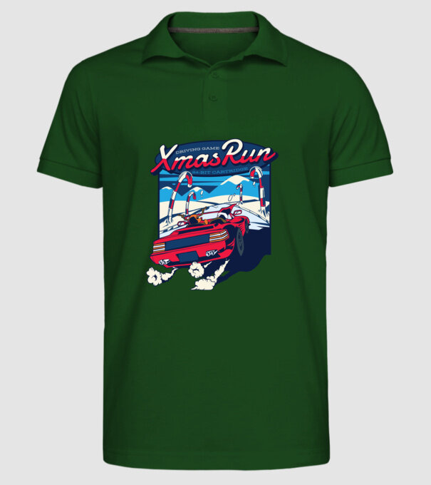 Xmas Outrun Retro Jucărie Crăciun model verde închis pe tricou