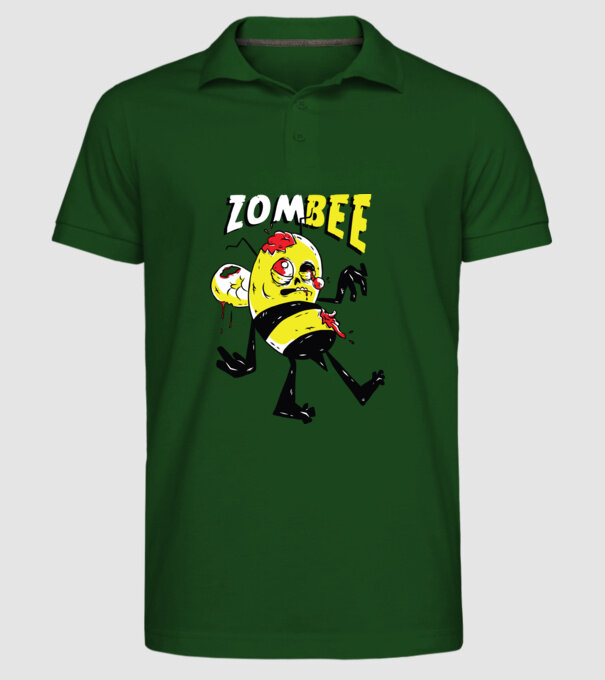 Zombee Albină Zombie model verde închis pe tricou