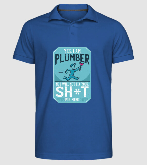 Da, sunt instalator model albastru regal pe tricou