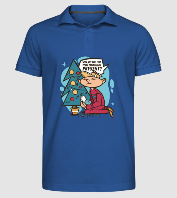 Cadouri de Crăciun model albastru regal pe tricou