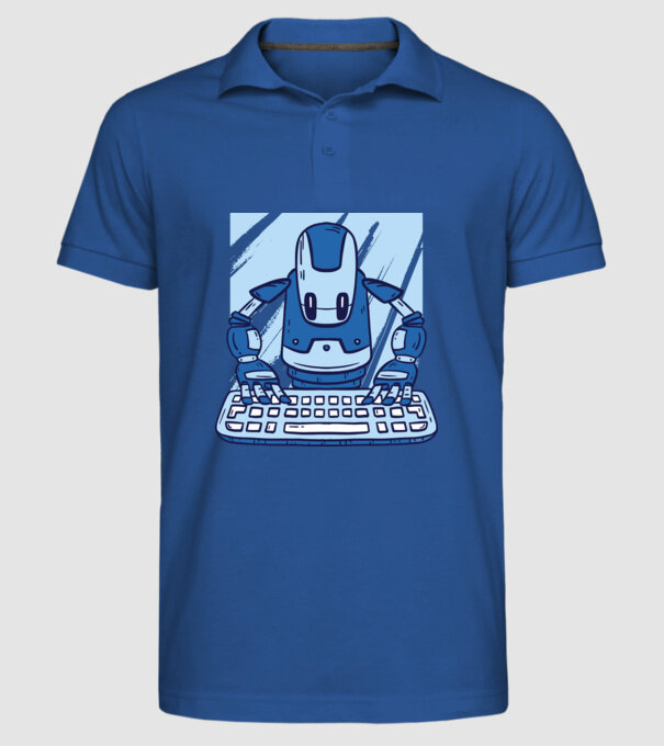 Automatizare robot model albastru regal pe tricou