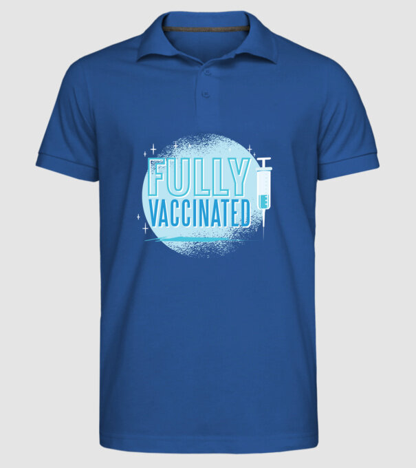 Complet vaccinat model albastru regal pe tricou