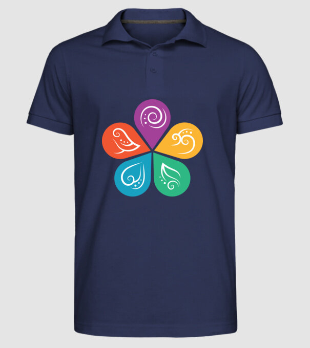Ayurveda model albastru închis pe tricou