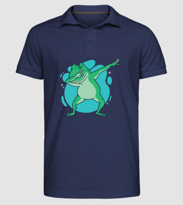 Broască DAB model albastru închis pe tricou