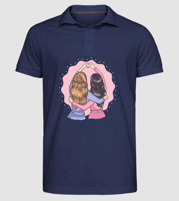Best Friends Forever - Cele mai bune prietene model albastru închis pe tricou
