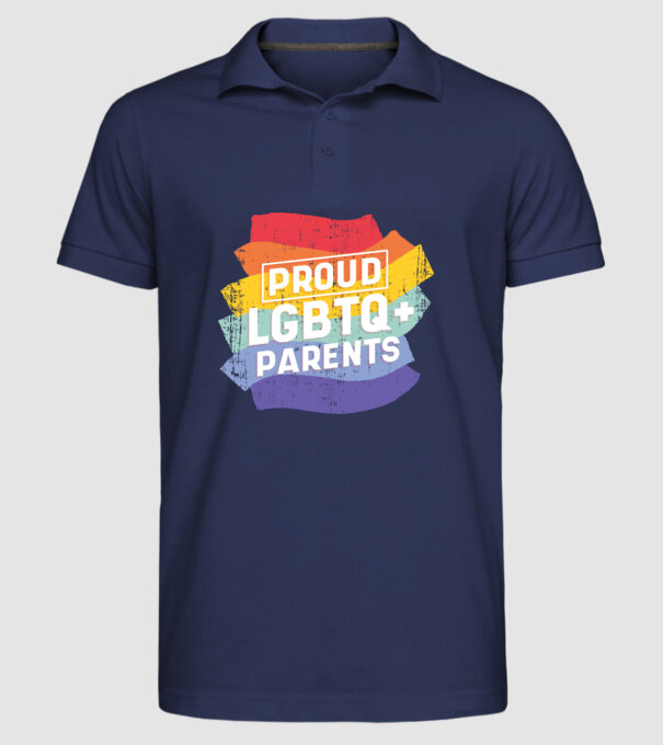 Părinți mândri LGBTQ model albastru închis pe tricou