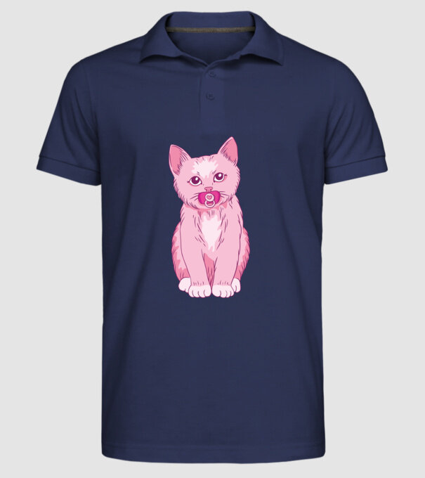 Pisică Baby model albastru închis pe tricou