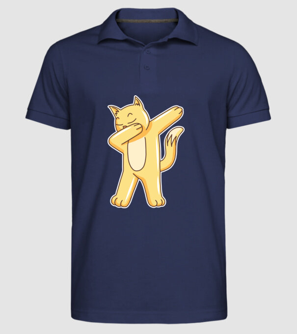 Pisică DAB model albastru închis pe tricou