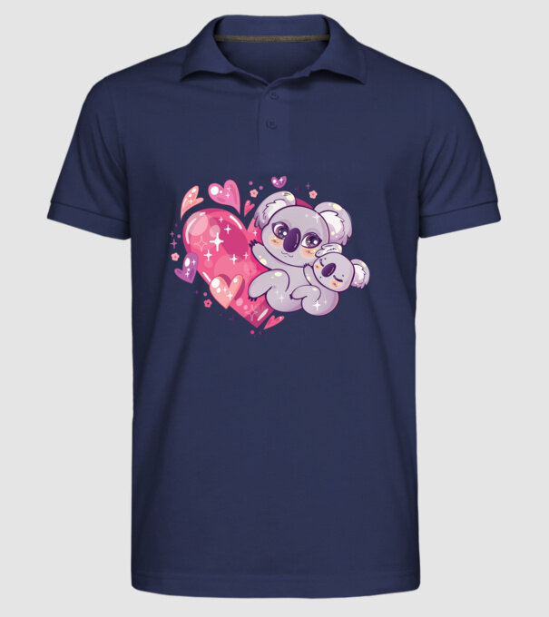 Koala drăguță Anime model albastru închis pe tricou