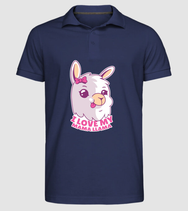 I Love My Papa Llama tricou drăguț cu lamă pentru bunica model albastru închis pe tricou