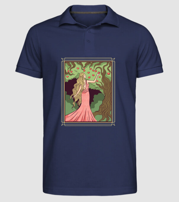 Zeița Idunna model albastru închis pe tricou