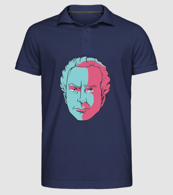 Immanuel Kant model albastru închis pe tricou