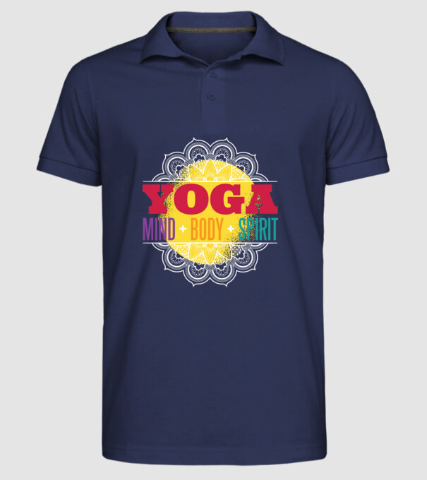 Valori yoga model albastru închis pe tricou