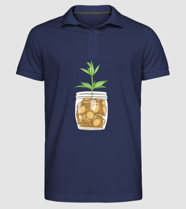Plantă pușculiță porcușor model albastru închis pe tricou