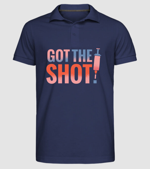 Am fost vaccinat model albastru închis pe tricou