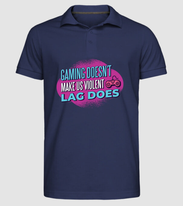 Nu jocul te face agresiv, ci LAG-ul model albastru închis pe tricou