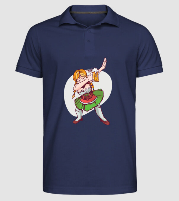 Oktoberfest DAB Fată cu ulcior model albastru închis pe tricou