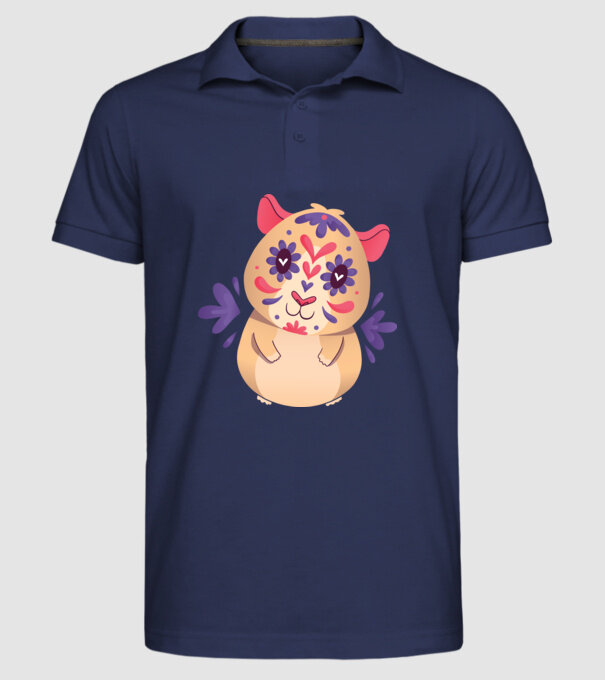 Porcușor de Guineea model albastru închis pe tricou