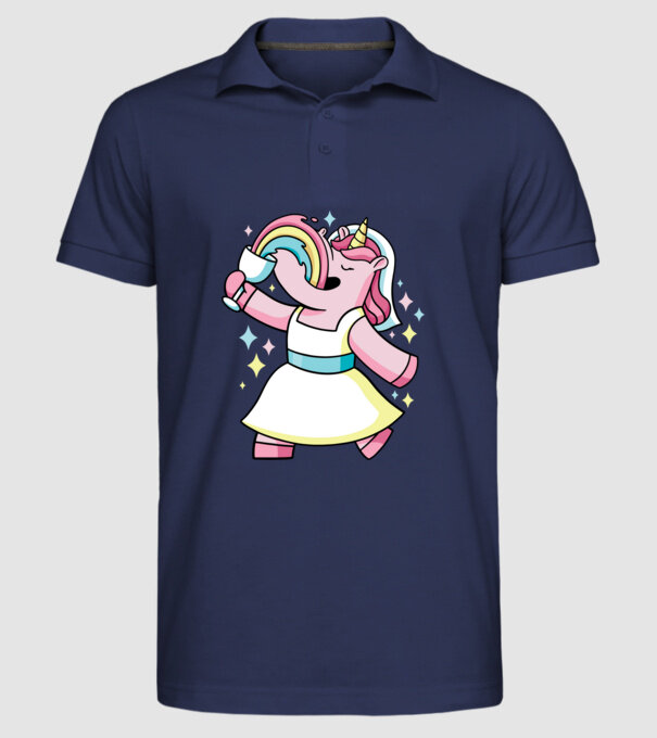 Unicorn Mireasă model albastru închis pe tricou