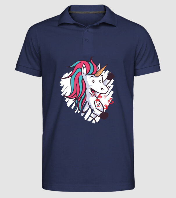 'Dragoste Unicorn pentru Valentine''s Day' model albastru închis pe tricou
