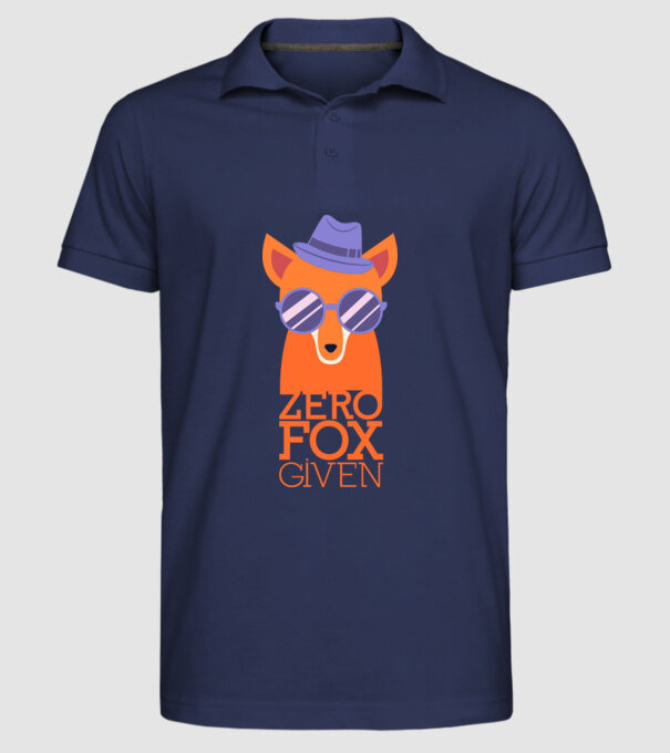Zero Fox Given model albastru închis pe tricou