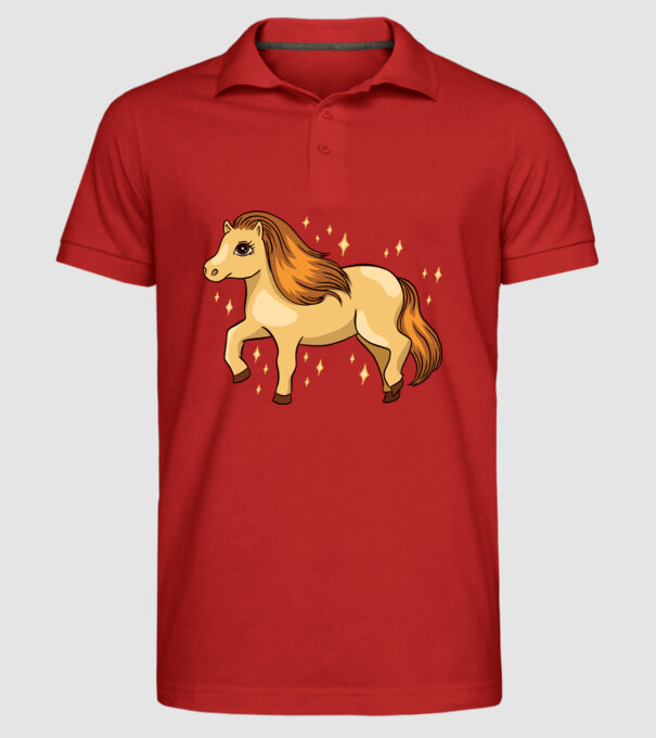 Ponei drăguț model roșu pe tricou