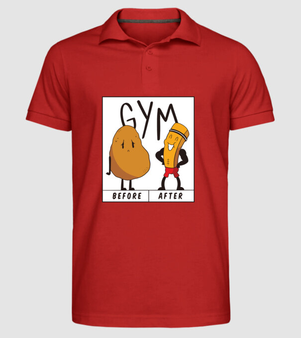 Înainte de antrenament, După antrenament model roșu pe tricou