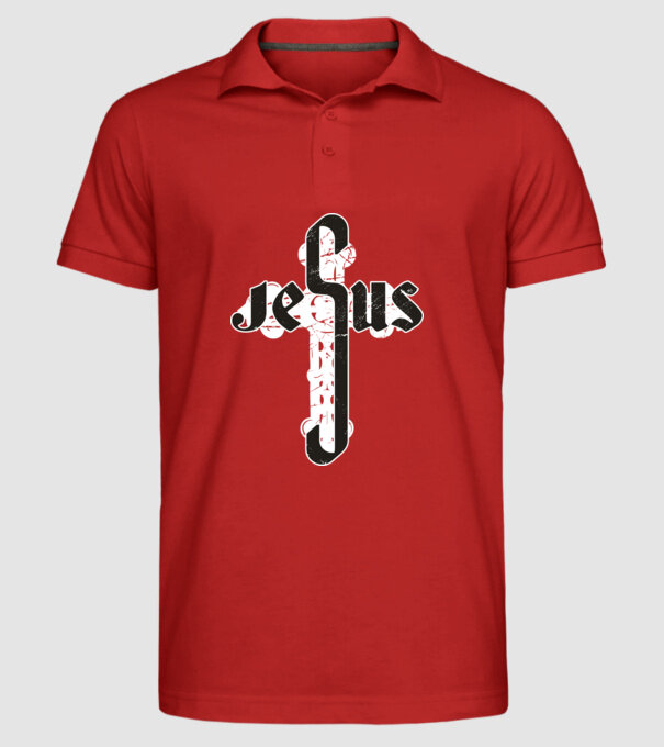 Iisus Cruce model roșu pe tricou