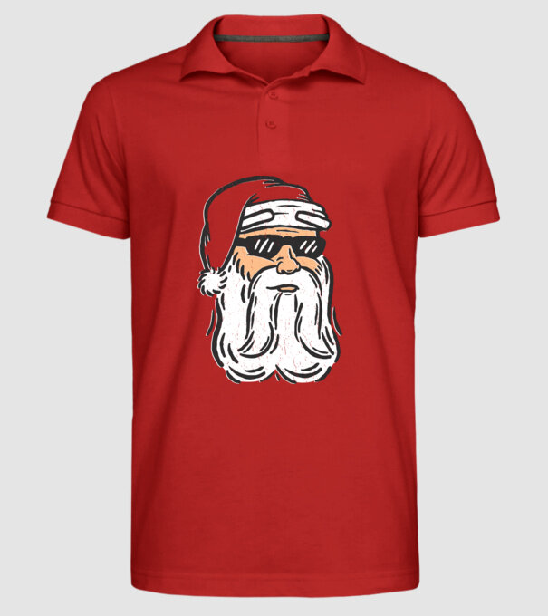 Cap Moș Crăciun model roșu pe tricou