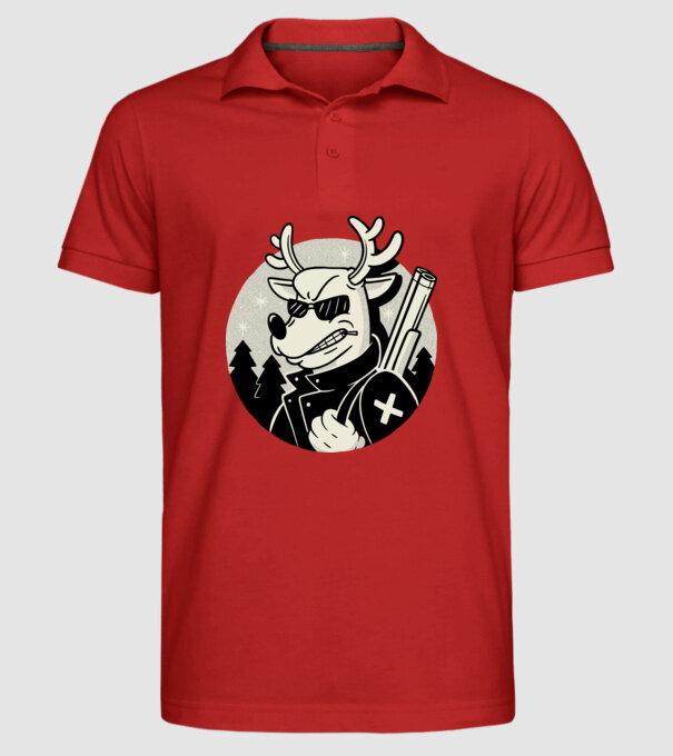 Rudolf Vânătorul model roșu pe tricou