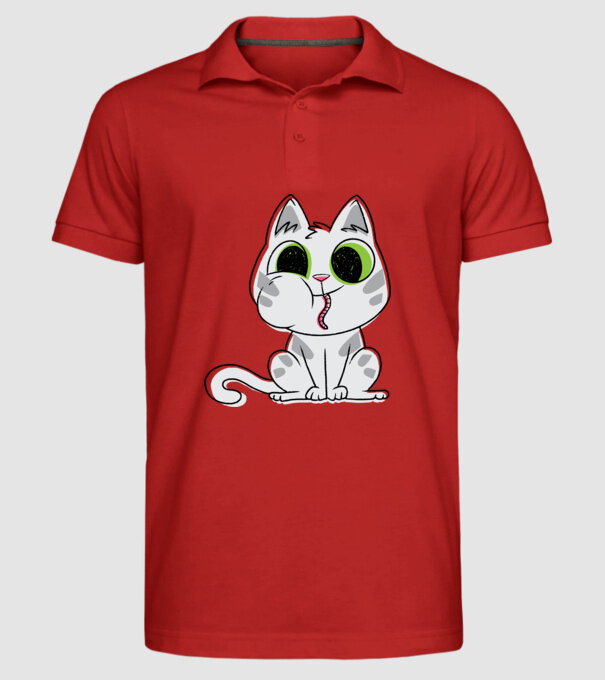 Pisicuță amuzantă model roșu pe tricou