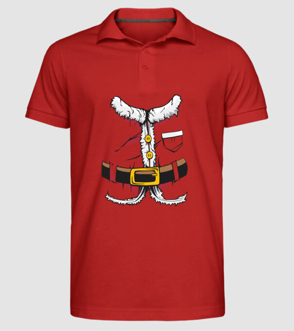 Costum amuzant Moș Crăciun - costum pentru Crăciun model roșu pe tricou