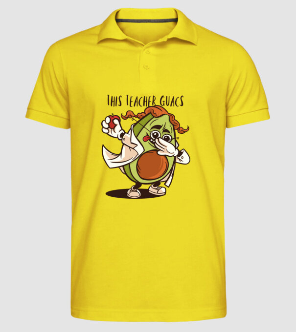 Profesor Avocado DAB model galben pe tricou
