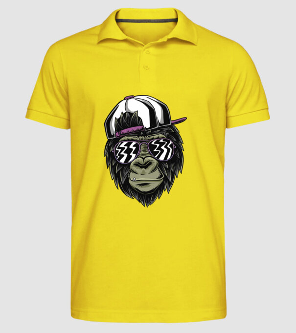 Cool Monkey model galben pe tricou