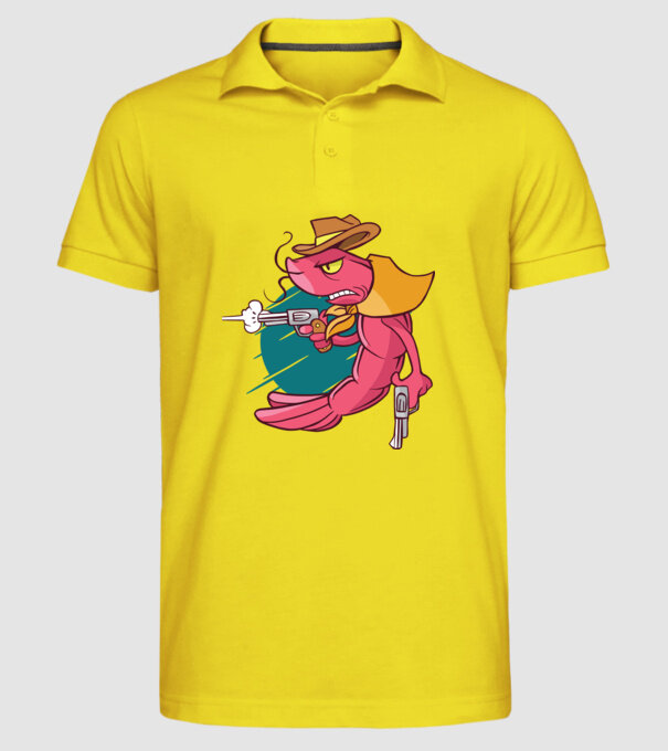 Rac înarmat model galben pe tricou