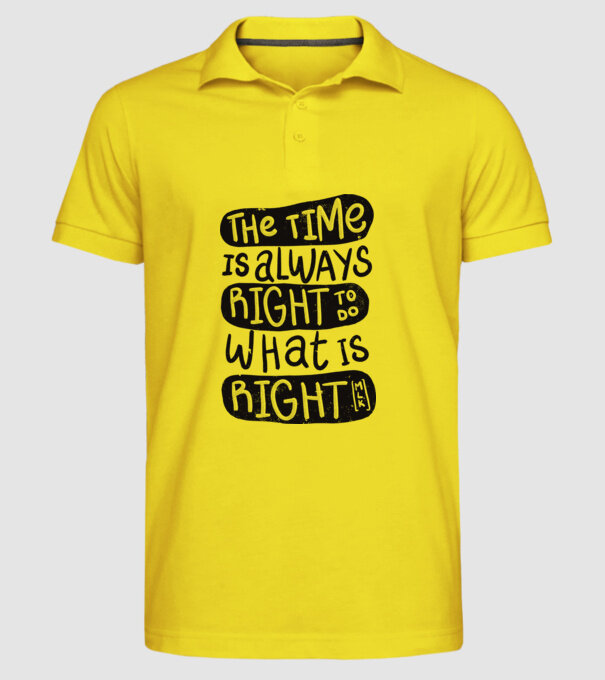 The time is always right model galben pe tricou