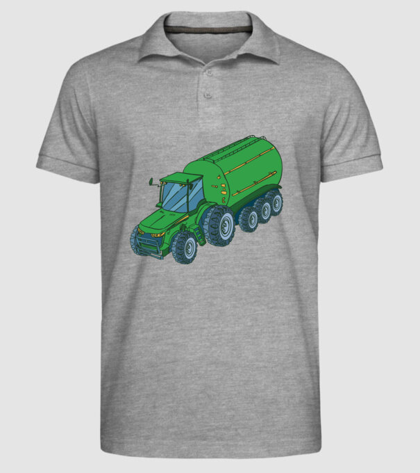 Tractor de recoltare model gri pe tricou