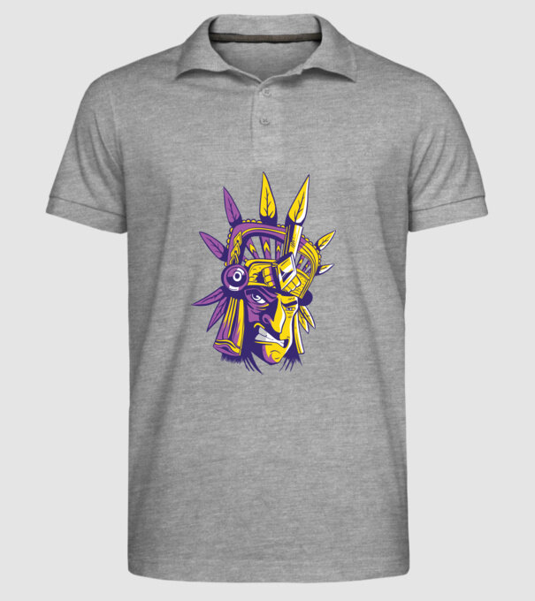Războinic Aztec model gri pe tricou