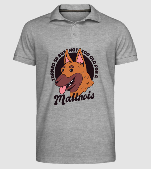 Câine ciobănesc belgian model gri pe tricou