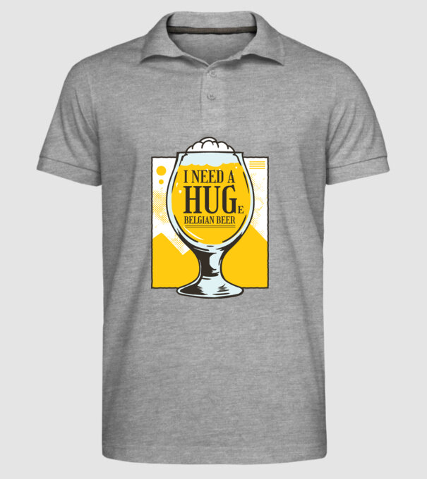 Bere belgiană model gri pe tricou