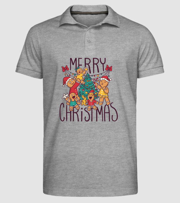 Crăciun Fericit model gri pe tricou