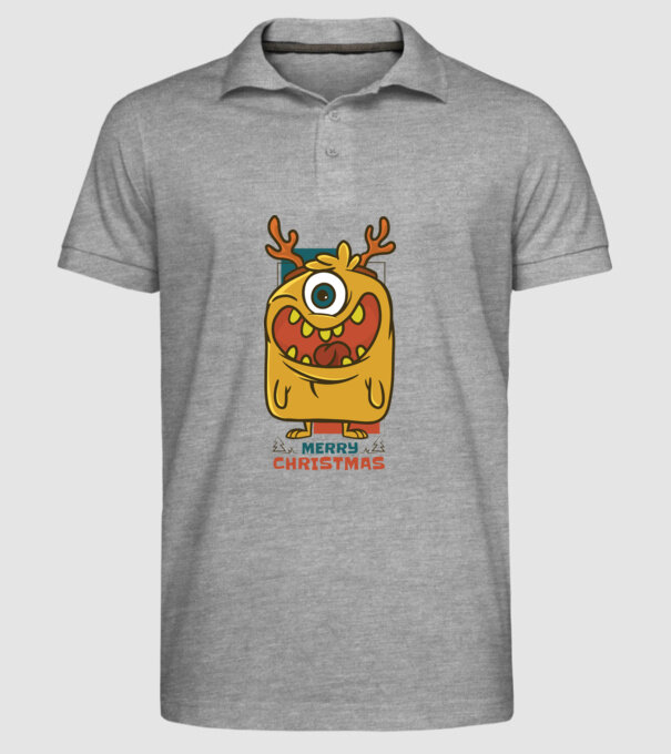Crăciun Fericit Monstru model gri pe tricou