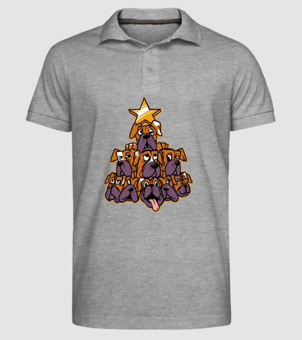 Pom de Crăciun Boxer model gri pe tricou