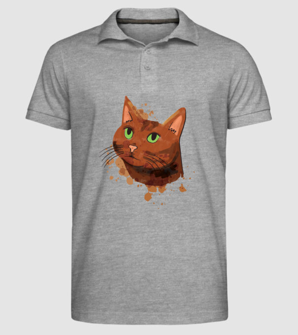 Cap pisică model gri pe tricou