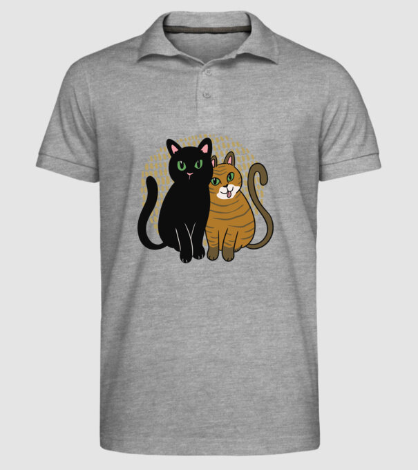 Pisicuțe ghemuite model gri pe tricou