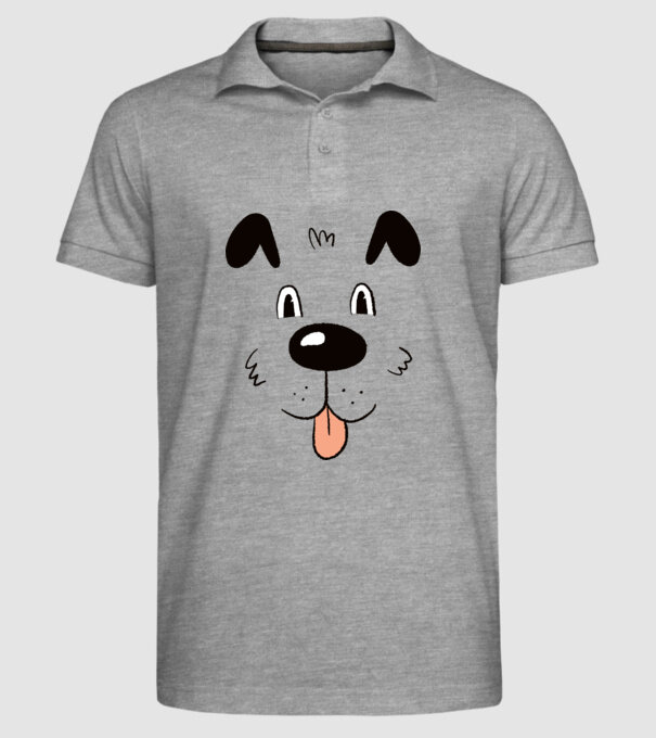 Cap Câine drăguț model gri pe tricou