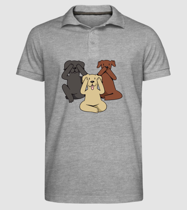 Câini drăguți model gri pe tricou
