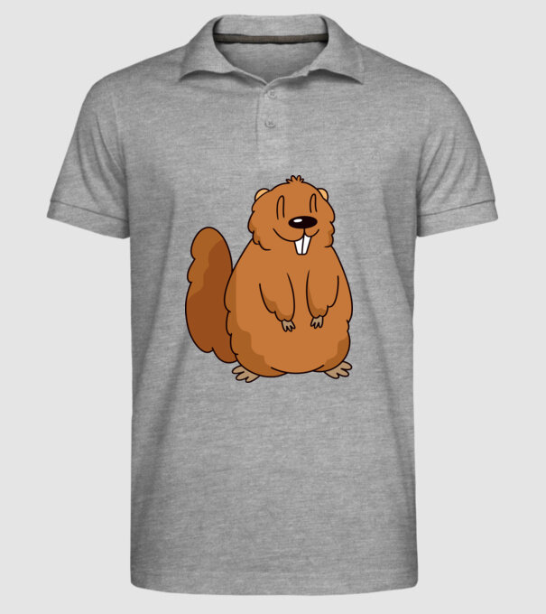 Marmotă drăguță model gri pe tricou